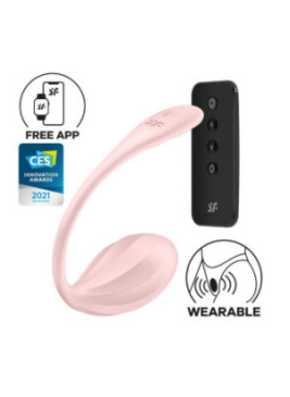 Oeuf vibrant télécommandé rose Ribbed Petal Satisfyer - CC597861